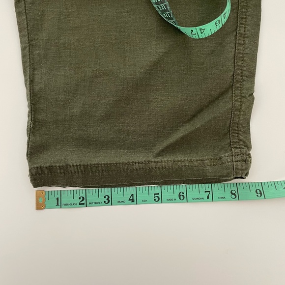 SMART SET Linen Blend Olive Green Capri Pants ~ Size 12 - Picture 14 of 16